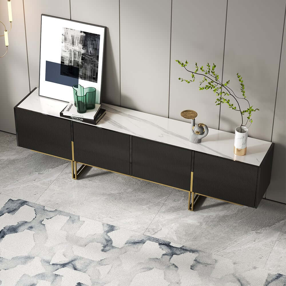 Freestanding TV Stand For 65 Inch TV With Cable Management