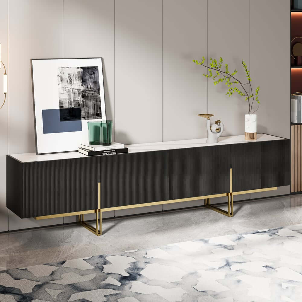 Freestanding TV Stand For 65 Inch TV With Cable Management