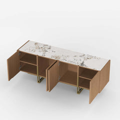 Freestanding TV Stand For 65 Inch TV With Cable Management