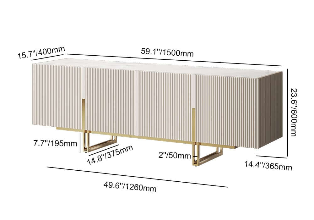 Freestanding TV Stand For 65 Inch TV With Cable Management Dimensions