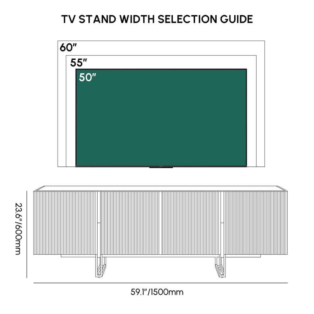 Freestanding TV Stand For 65 Inch TV With Cable Management Dimensions