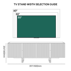 Freestanding TV Stand For 65 Inch TV With Cable Management Dimensions