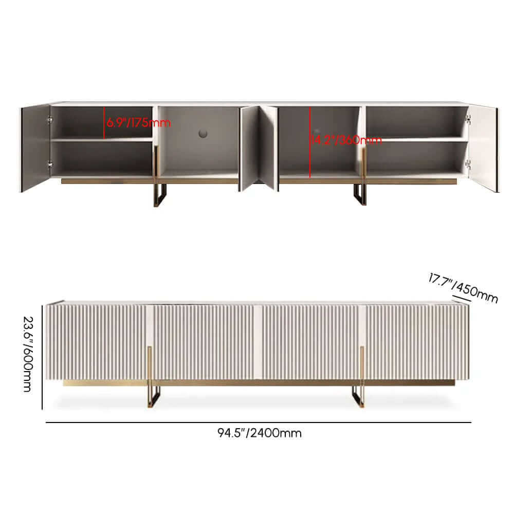 Freestanding TV Stand For 65 Inch TV With Cable Management Dimensions