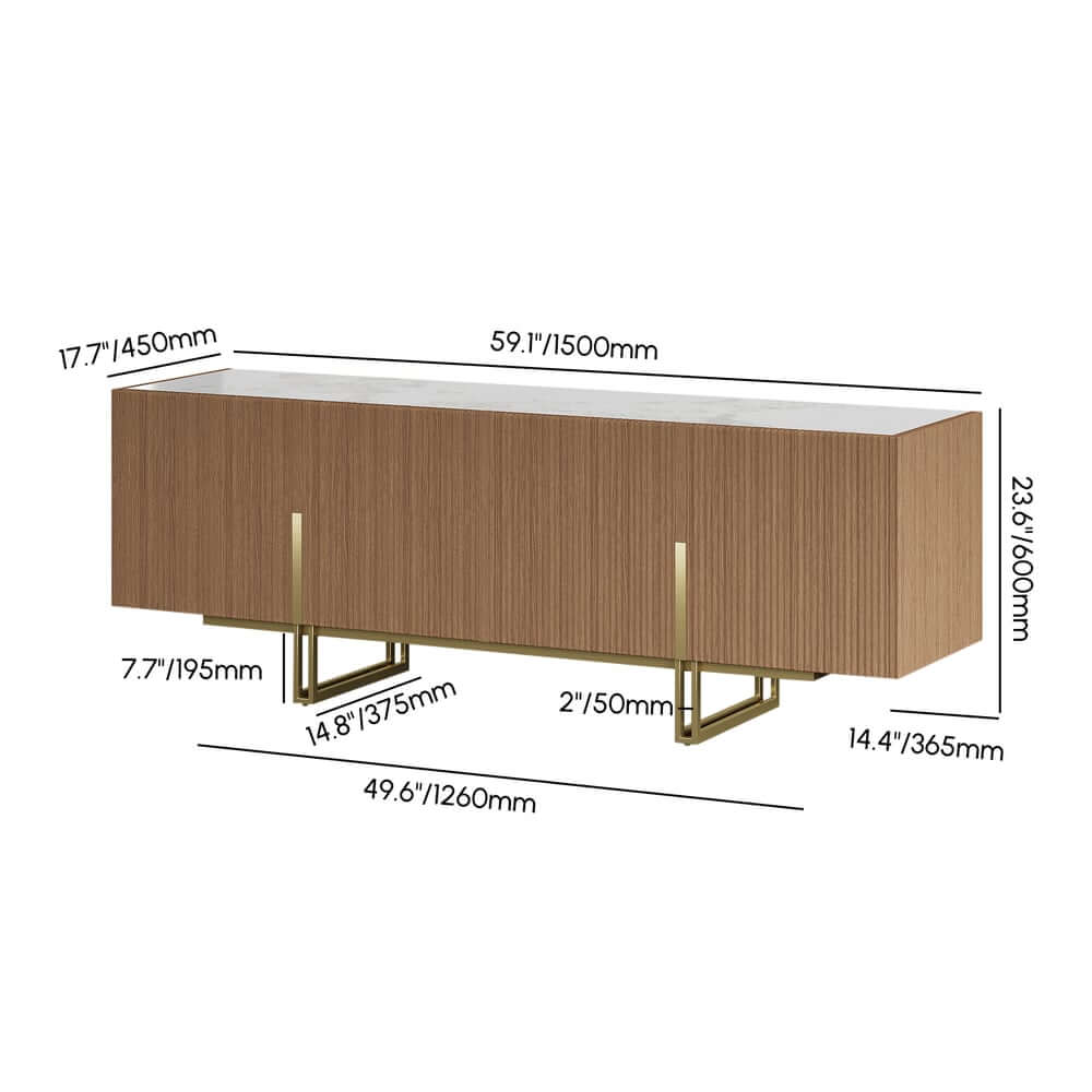 Freestanding TV Stand For 65 Inch TV With Cable Management Dimensions