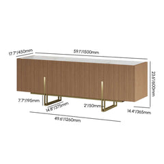 Freestanding TV Stand For 65 Inch TV With Cable Management Dimensions