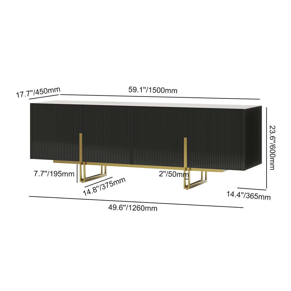 Freestanding TV Stand For 65 Inch TV With Cable Management Dimensions