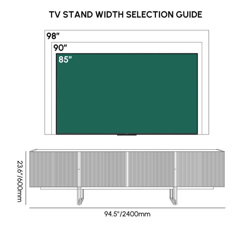 Freestanding TV Stand For 65 Inch TV With Cable Management Dimensions
