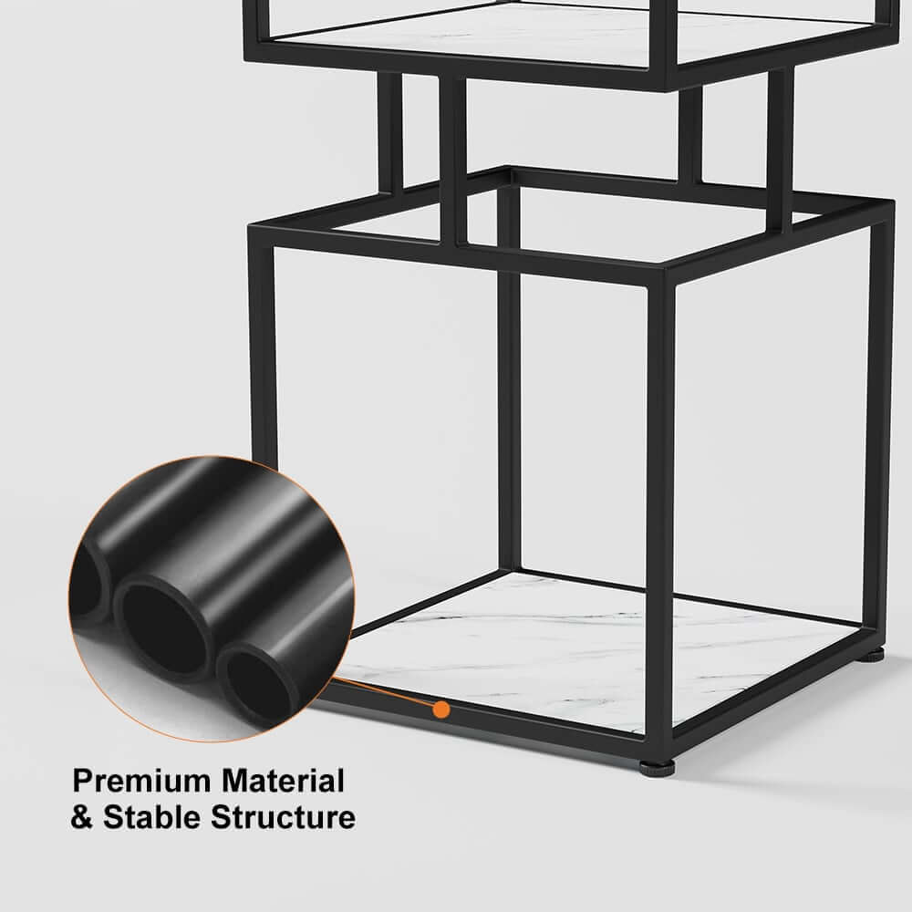 Geometric Metal Etagere Bookshelf - Modern Gold & Black Design