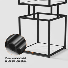 Geometric Metal Etagere Bookshelf - Modern Gold & Black Design