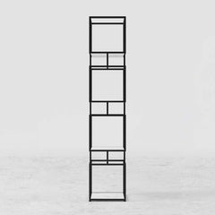 Geometric Metal Etagere Bookshelf - Modern Gold & Black Design