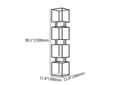 Geometric Metal Etagere Bookshelf - Modern Gold & Black Design Dimensions