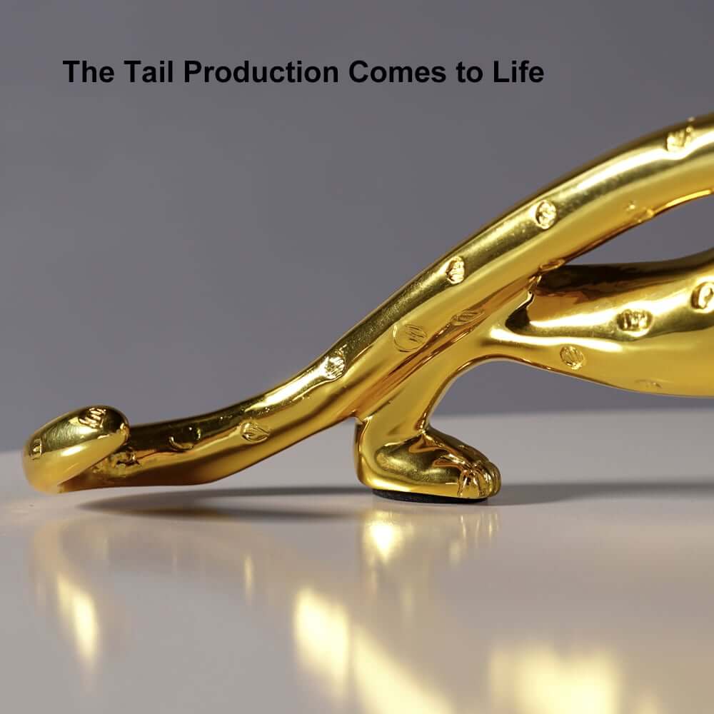 Glam Gold Resin Animal Sculpture for Home and Office Decor