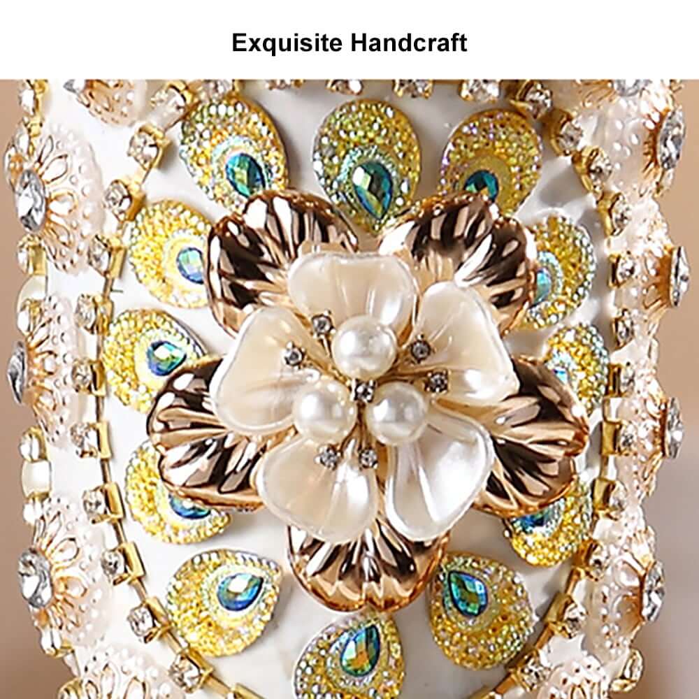 Glam White & Gold Resin Irregular Fruit Bowl - Decorative Centerpiece