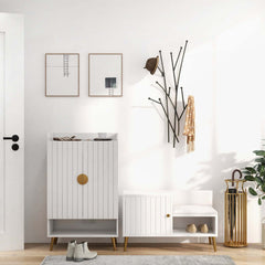 Gold Iron Wall Mounted Coat Rack with 11 Hooks - Modern Design