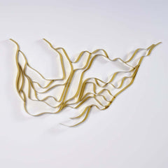 Gold Metal Wall Art Abstract Decor for Modern Glam Spaces