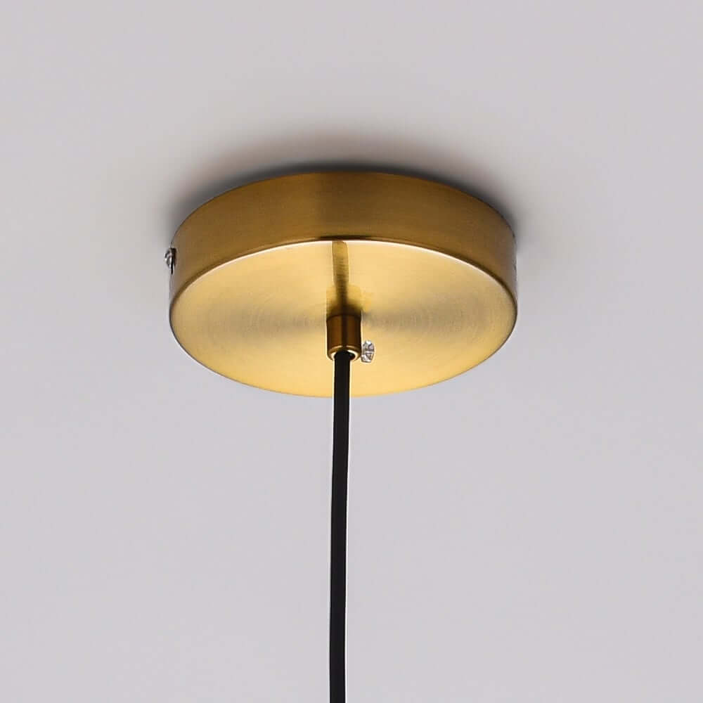 Gold Minimalist Adjustable Height Single Pendant Light