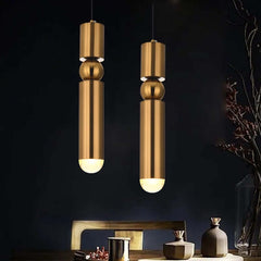 Gold Minimalist Adjustable Height Single Pendant Light