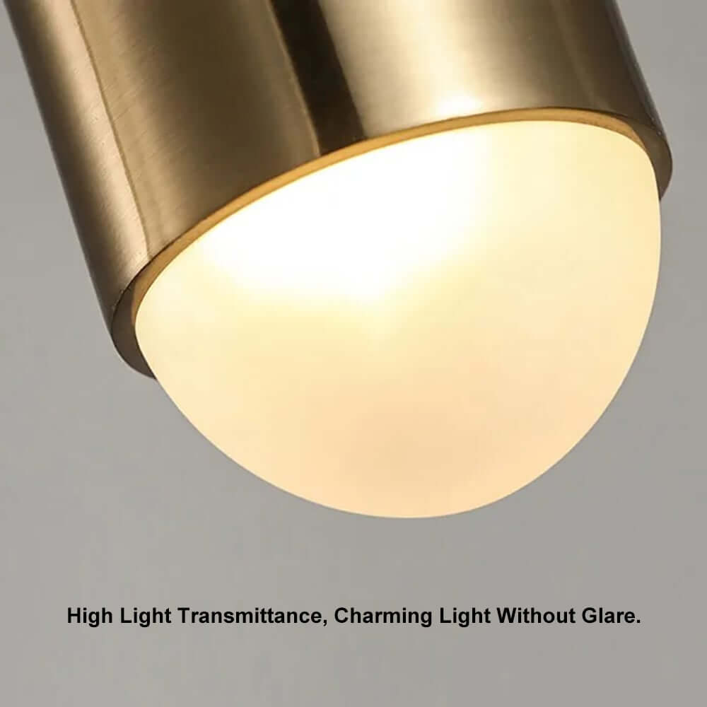 Gold Minimalist Adjustable Height Single Pendant Light