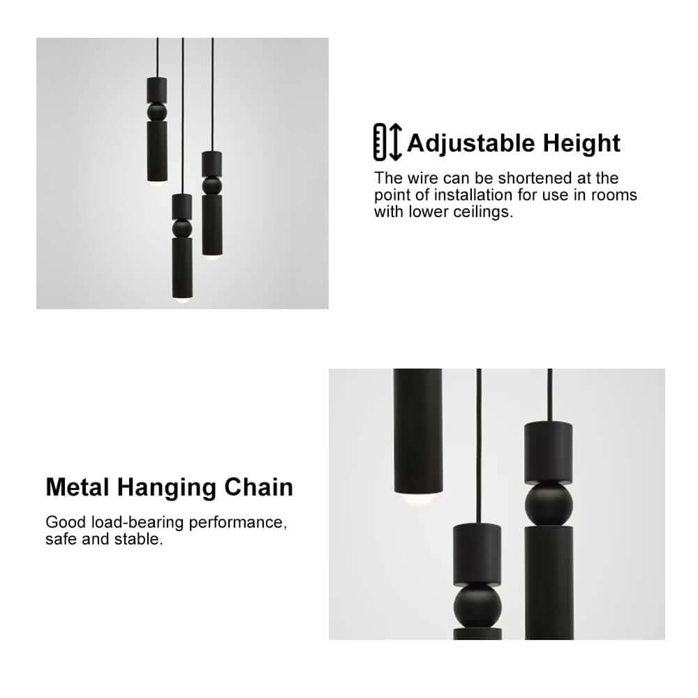 Gold Minimalist Adjustable Height Single Pendant Light