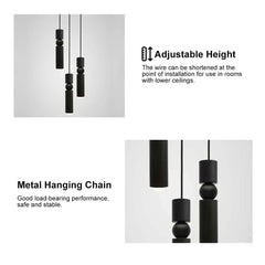 Gold Minimalist Adjustable Height Single Pendant Light