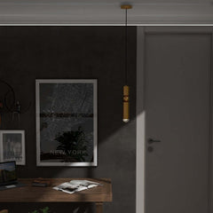 Gold Minimalist Adjustable Height Single Pendant Light