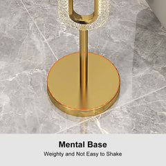 Gold Modern 4-Light Floor Lamp with Clear Acrylic Shade