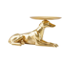 Gold Resin Dog Side Table - Modern Novelty Design