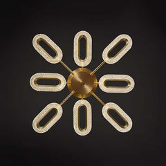 Gold Sputnik 8-Light Ceiling Light with Clear Acrylic Shade