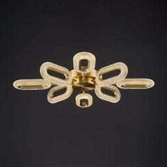 Gold Sputnik 8-Light Ceiling Light with Clear Acrylic Shade
