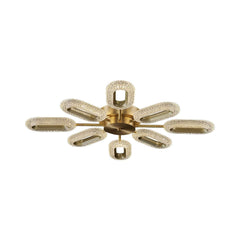 Gold Sputnik 8-Light Ceiling Light with Clear Acrylic Shade