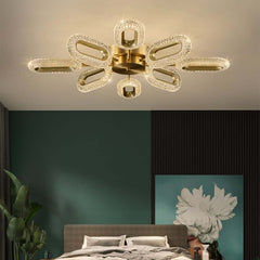 Gold Sputnik 8-Light Ceiling Light with Clear Acrylic Shade Main Product Image