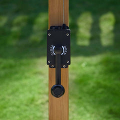 Gray and White Cantilever Patio Umbrella with 360° Rotation