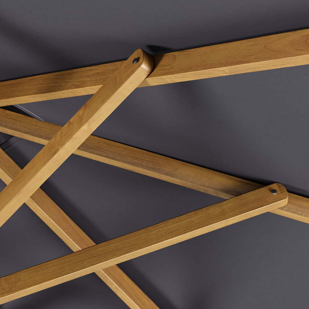 Gray and White Cantilever Patio Umbrella with 360° Rotation