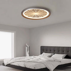 Gray Dome LED Ceiling Light with Remote Control and Firework Design