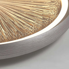 Gray Dome LED Ceiling Light with Remote Control and Firework Design