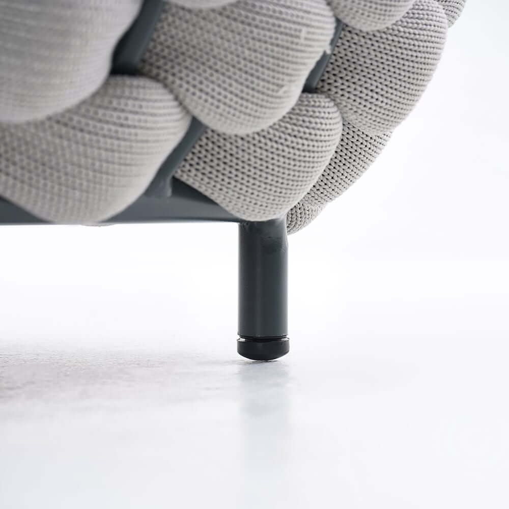 Gray Sintered Stone Rectangle Coffee Table for Outdoor Living