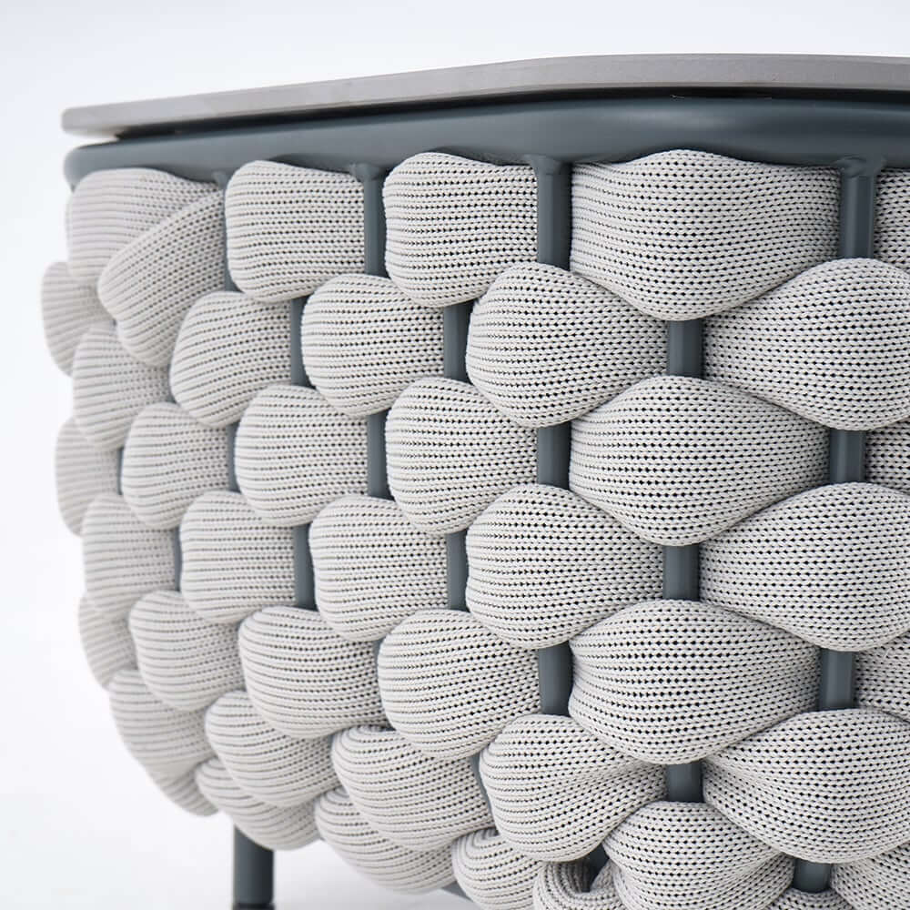 Gray Sintered Stone Rectangle Coffee Table for Outdoor Living