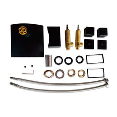 Grop Widespread Bathroom Faucet in Matte Black with Waterfall Spout