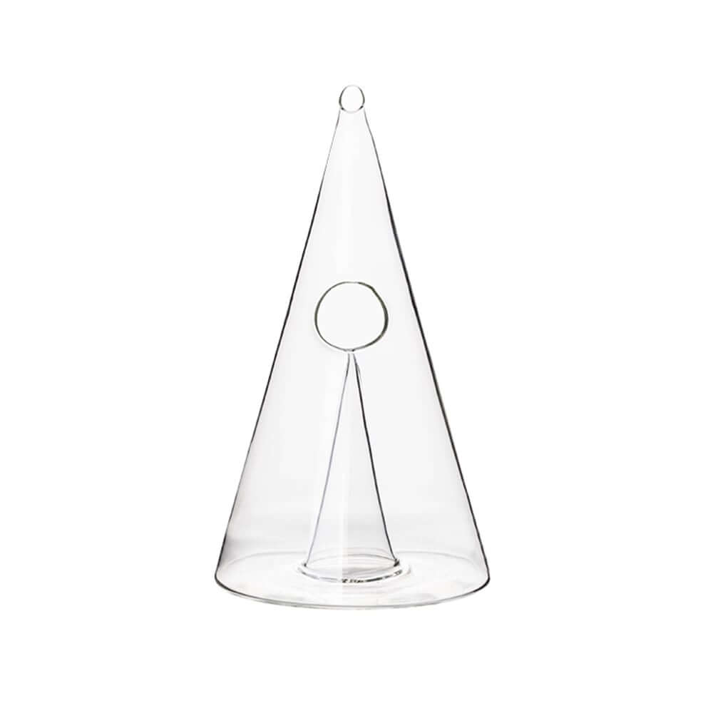 Handmade Clear Glass Conical Wine Decanter - 24 Oz. Capacity