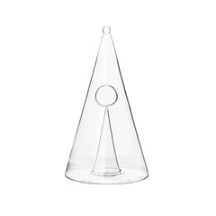 Handmade Clear Glass Conical Wine Decanter - 24 Oz. Capacity