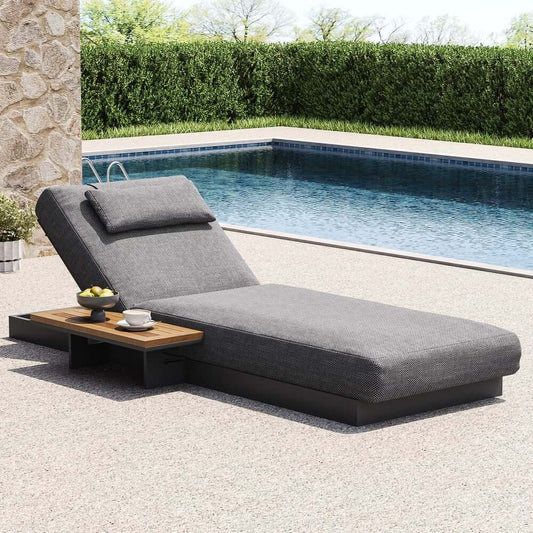 Heavy Duty Black Patio Chaise Lounge Cover - Waterproof Protection