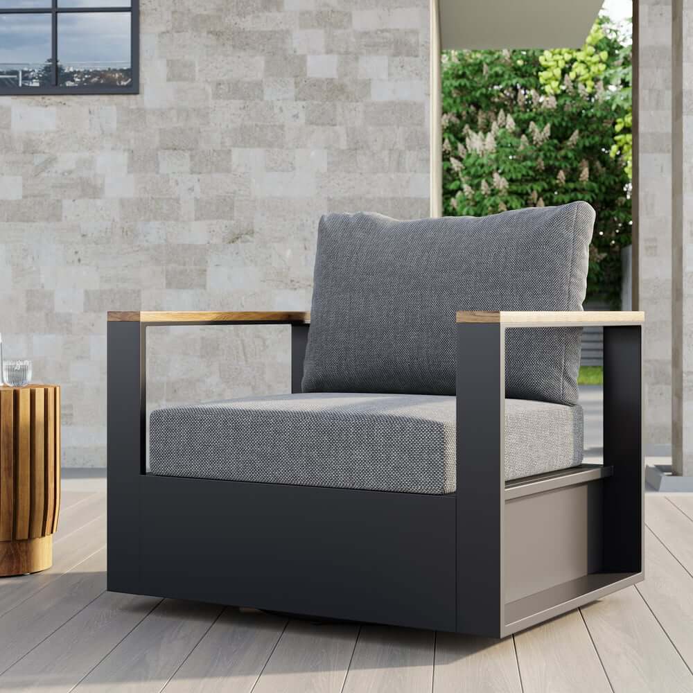 Heavy Duty Black Waterproof Patio Chair Cover for All-Season Protection