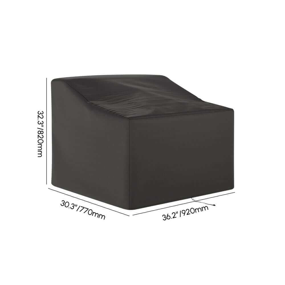Heavy Duty Black Waterproof Patio Chair Cover for All-Season Protection Dimensions