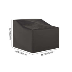 Heavy Duty Black Waterproof Patio Chair Cover for All-Season Protection Dimensions