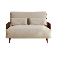 Hompkin 3-in-1 Linen & Chenille Folding Sofa Bed with Solid Wood Frame