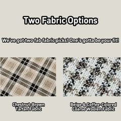 Hompkin 4-in-1 Mid-Century Modern Tartan Sleeper Chair with Steel Frame