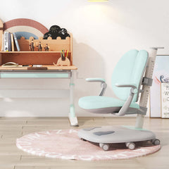 Hompkin Adjustable Children's Learning Chair with Ergonomic Backrest and Dual-Tone Fabric