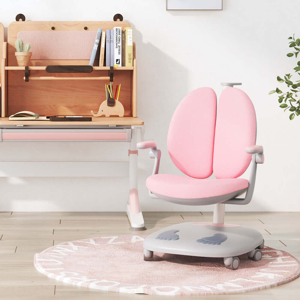 Hompkin Adjustable Children's Learning Chair with Ergonomic Backrest and Dual-Tone Fabric Main Product Image