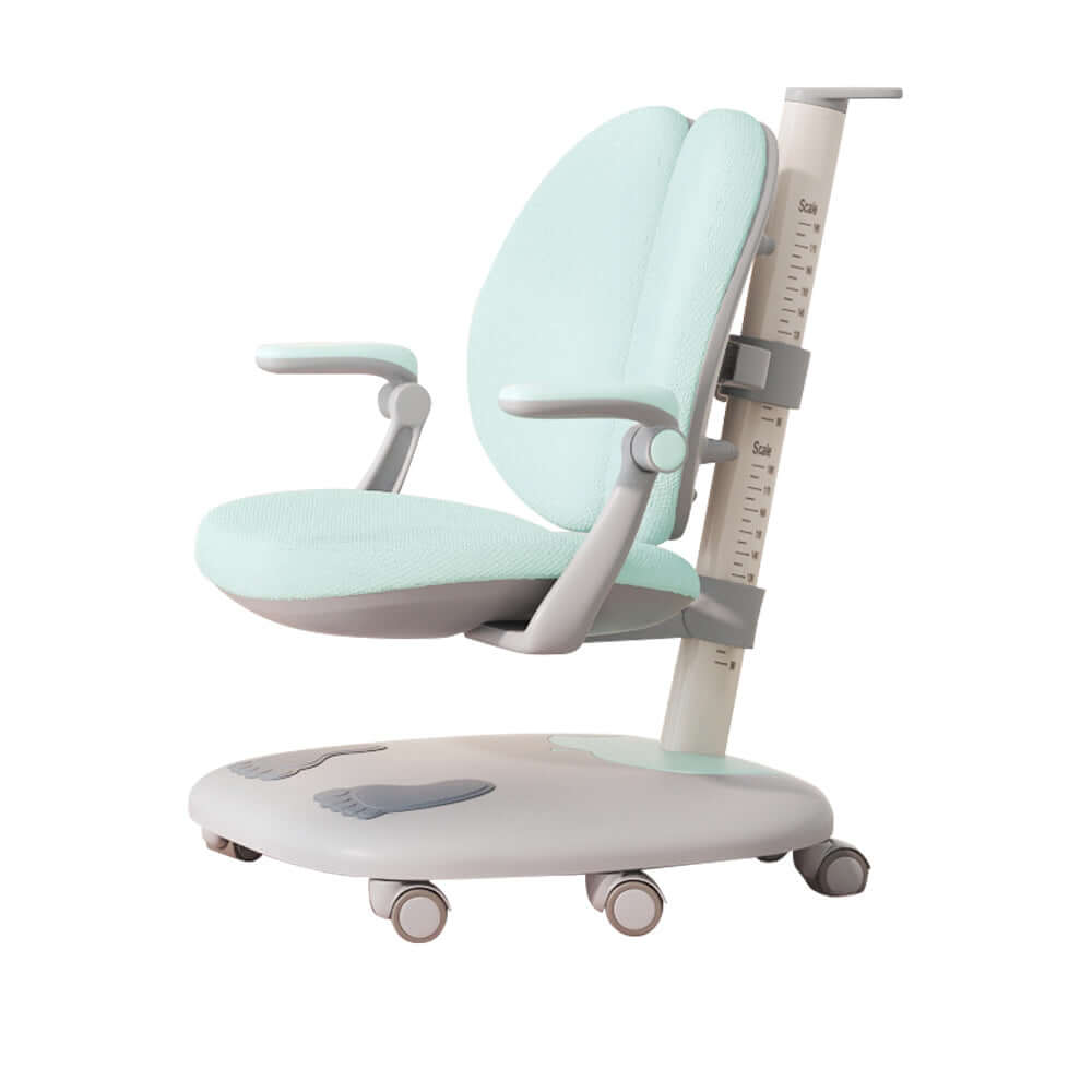 Hompkin Adjustable Children's Learning Chair with Ergonomic Backrest and Dual-Tone Fabric