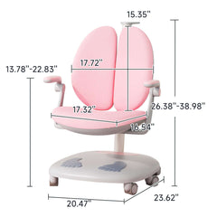 Hompkin Adjustable Children's Learning Chair with Ergonomic Backrest and Dual-Tone Fabric